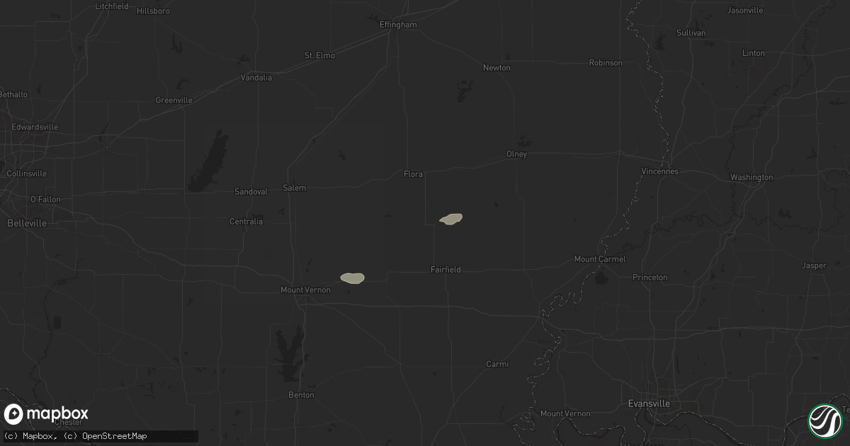 Hail Map in Cisne, IL on July 25, 2024 HailTrace